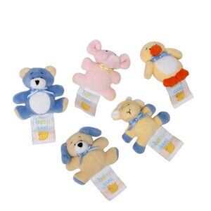 Vintage 1999 Baby GANZ Mini Plush Stuffed Animals Elephant Dog Bear Lamb Duck